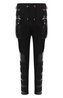 Хлопковые брюки-карго зауженного кроя Balmain