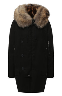 Хлопковая парка на меховой подкладке Saint Laurent