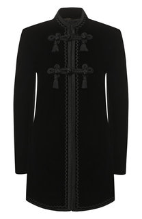 Бархатный жакет с декоративными пуговицами Saint Laurent
