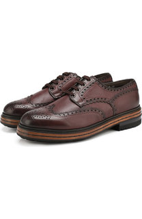 Кожаные дерби с внутренней меховой отделкой Santoni