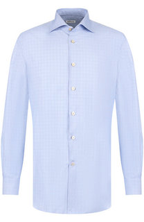 Хлопковая сорочка с воротником кент Kiton