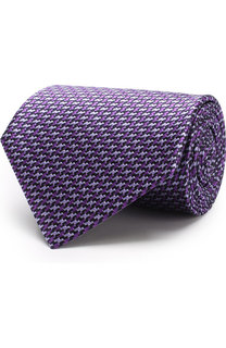 Шелковый галстук с узором Ermenegildo Zegna