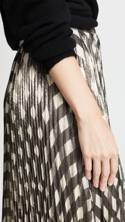 alice + olivia Katz Pleated Maxi Skirt