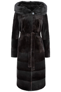 Шуба из нутрии с отделкой мехом норки