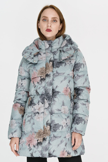 Утепленная куртка с цветочным принтом La Reine Blanche