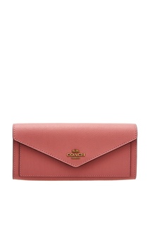 Розовый кошелек с клапаном Coach