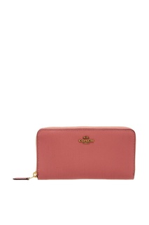 Кожаный кошелек розового оттенка Coach