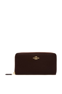 Коричневый кожаный кошелек Coach