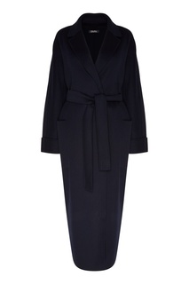 Черное пальто Algeri с поясом MAX Mara