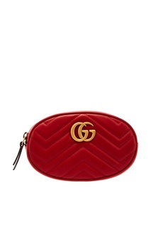 Красная поясная сумка GG Marmont Gucci