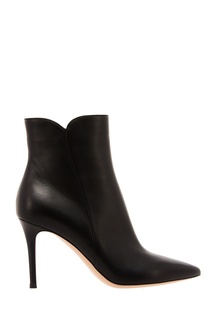Черные кожаные ботильоны Gianvito Rossi