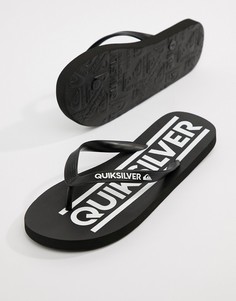 Черные шлепанцы с логотипом Quiksilver Java Woodmark - Черный