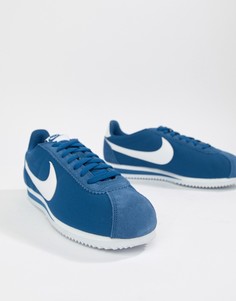 Синие нейлоновые кроссовки Nike Classic Cortez 807472-406 - Синий