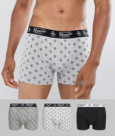 3 пары боксеров-брифов Original Penguin - Черный