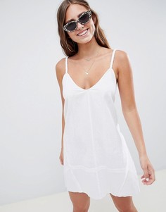 Пляжное платье с плетеной отделкой на спине ASOS DESIGN - Белый