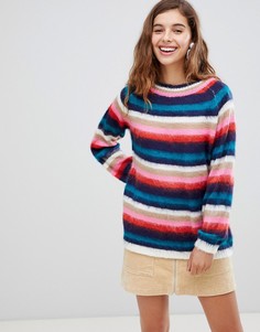 Пушистый вязаный свитер в полоску Willow & Paige - Мульти
