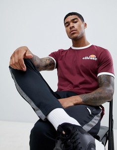 Бордовая футболка с маленьким логотипом ellesse Agrigento - Красный