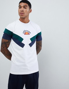 Белая футболка с шевронной вставкой ellesse Terria - Белый