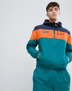 Зеленая спортивная куртка со вставками колор блок ellesse Mattar - Зеленый