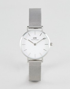 Серебристые часы с белым циферблатом Daniel Wellington Petite Sterling - 28 мм - Серебряный
