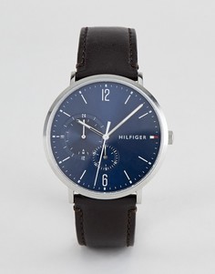 Часы с кожаным ремешком Tommy Hilfiger Brooklyn - 40 мм - Коричневый