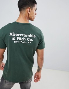 Зеленая футболка с принтом на спине Abercrombie & Fitch - Зеленый