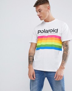 Белая футболка с принтом Polaroid Pull&Bear - Белый