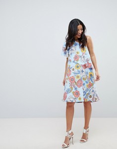 Платье на одно плечо с цветочным принтом ASOS DESIGN Maternity - Мульти