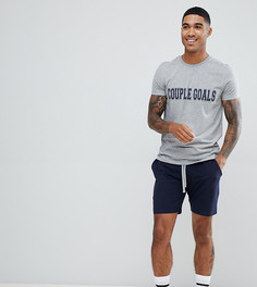 Пижама с надписью couple goals ASOS DESIGN - Серый
