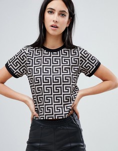 Кроп-топ с геометрическим принтом ASOS DESIGN - Мульти