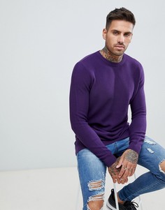 Фиолетовый джемпер с круглым вырезом Pull&Bear - Фиолетовый