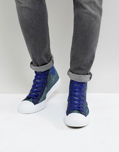 Высокие синие кеды с верхом из ткани Converse Chuck Taylor All Star II 155730C - Синий