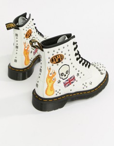 Белые кожаные ботильоны Dr.Martens 1460 Rockabilly - Белый