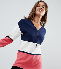 Джемпер в полоску с молнией Mamalicious - Мульти Mama.Licious