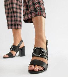 Босоножки для широкой стопы на каблуке с кольцом ASOS DESIGN Tandem - Черный