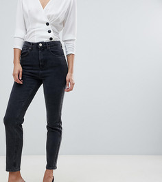 Черные выбеленные джинсы слим в винтажном стиле с завышенной талией ASOS DESIGN Farleigh - Черный