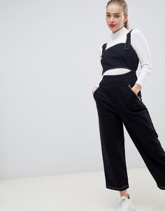 Комбинезон с контрастной строчкой и вырезом ASOS DESIGN - Черный
