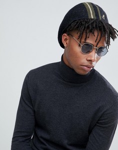 Черная кепка в полоску Kangol 504 - Черный