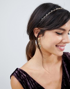 Золотистое украшение-цепочка на голову с дизайном в виде листьев ASOS DESIGN - Золотой