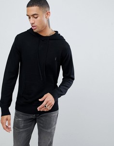 Черный худи из 100% мериносовой шерсти с логотипом AllSaints - Серый