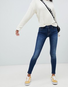 Синие супероблегающие джинсы Pull&Bear - Синий