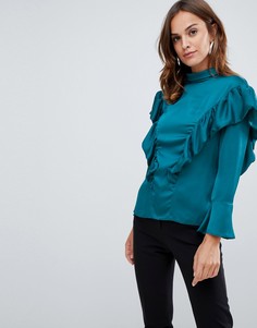 Блузка с оборками Closet London - Зеленый