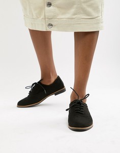 Туфли на плоской подошве со шнуровкой New Look - Черный