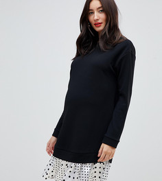 Платье 2 в 1 с контрастной вставкой на подоле ASOS DESIGN Maternity - Черный