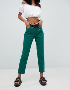 Зеленые джинсы в винтажном стиле Pull&Bear - Зеленый