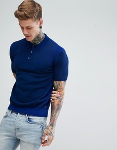 Темно-синее трикотажное поло Armani Exchange - Темно-синий
