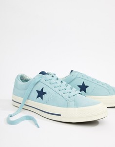 Голубые кеды Converse Chuck Taylor One Star Ox 160585C - Синий