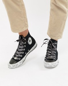 Черные высокие кеды с принтом Converse X Miley Cyrus Chuck Taylor All Star - Черный