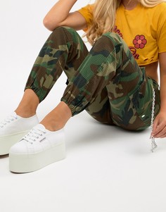 Белые кроссовки на платформе Superga 2802 - Белый