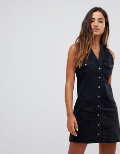 Джинсовое платье Free People Wandering Star - Черный